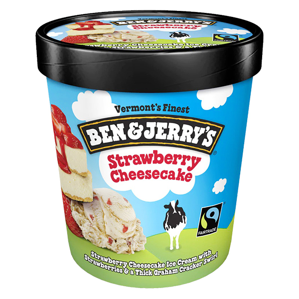 Ben & Jerry's Strawberry Cheesecake Ice Cream 473ml x 8 ...