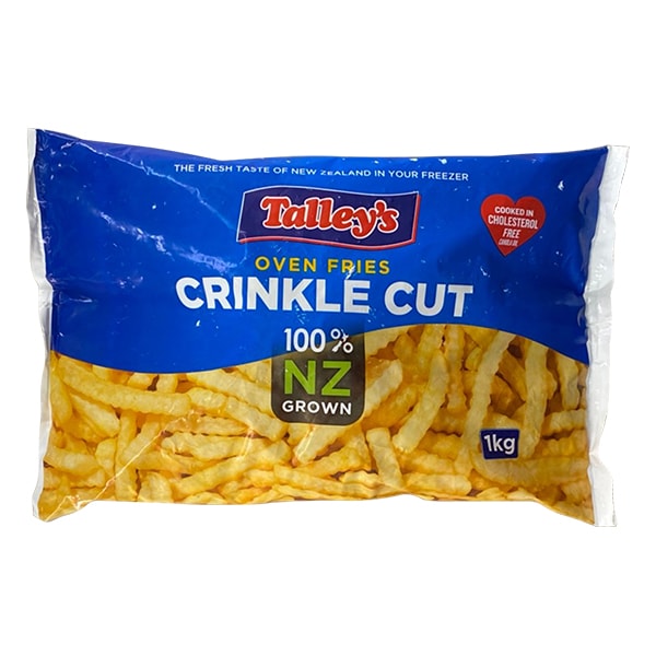 Talley's Crinkle Cut Fries 1kg x 12 - globalfoodproduct.com